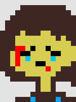 [46ea29] MONSTER KID!!*raises one hand toward him,but stops*