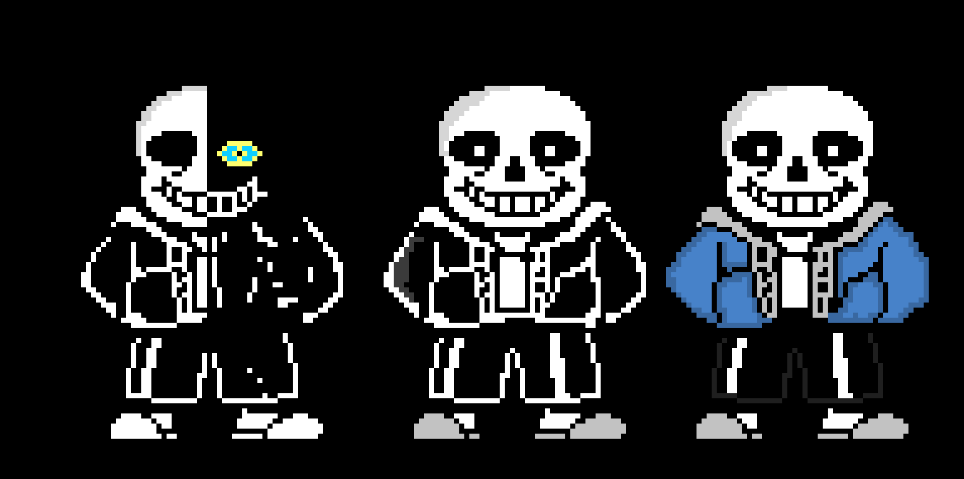 [1b974f] Undertale Sans Battle Sprite with Colored Sprite And Bad Time Sprite. (HD)