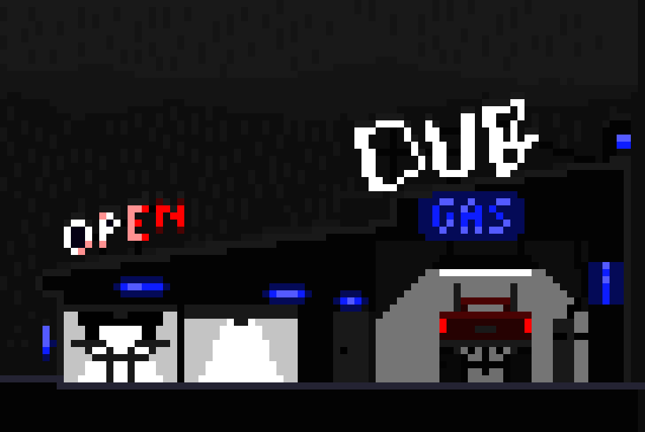 [aeaddc] *the lights at dub gas light up showing its open for buisness{Eku}