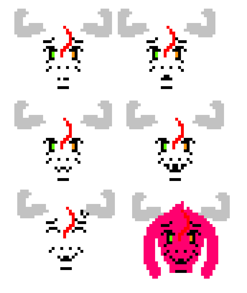 [9664c4] Asriel Nova colored emotion sprites