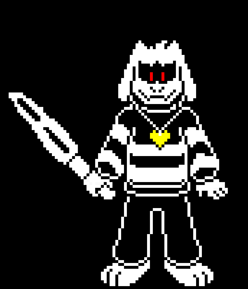 [2b9834] (slashes tim over and over)---asriel/shadow