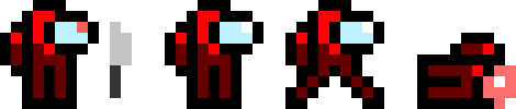 [f8d6a4] Among us red pixel art