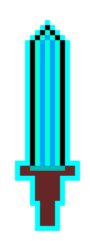 [09d3eb] My depition of a Diamond Sword from Minecraft