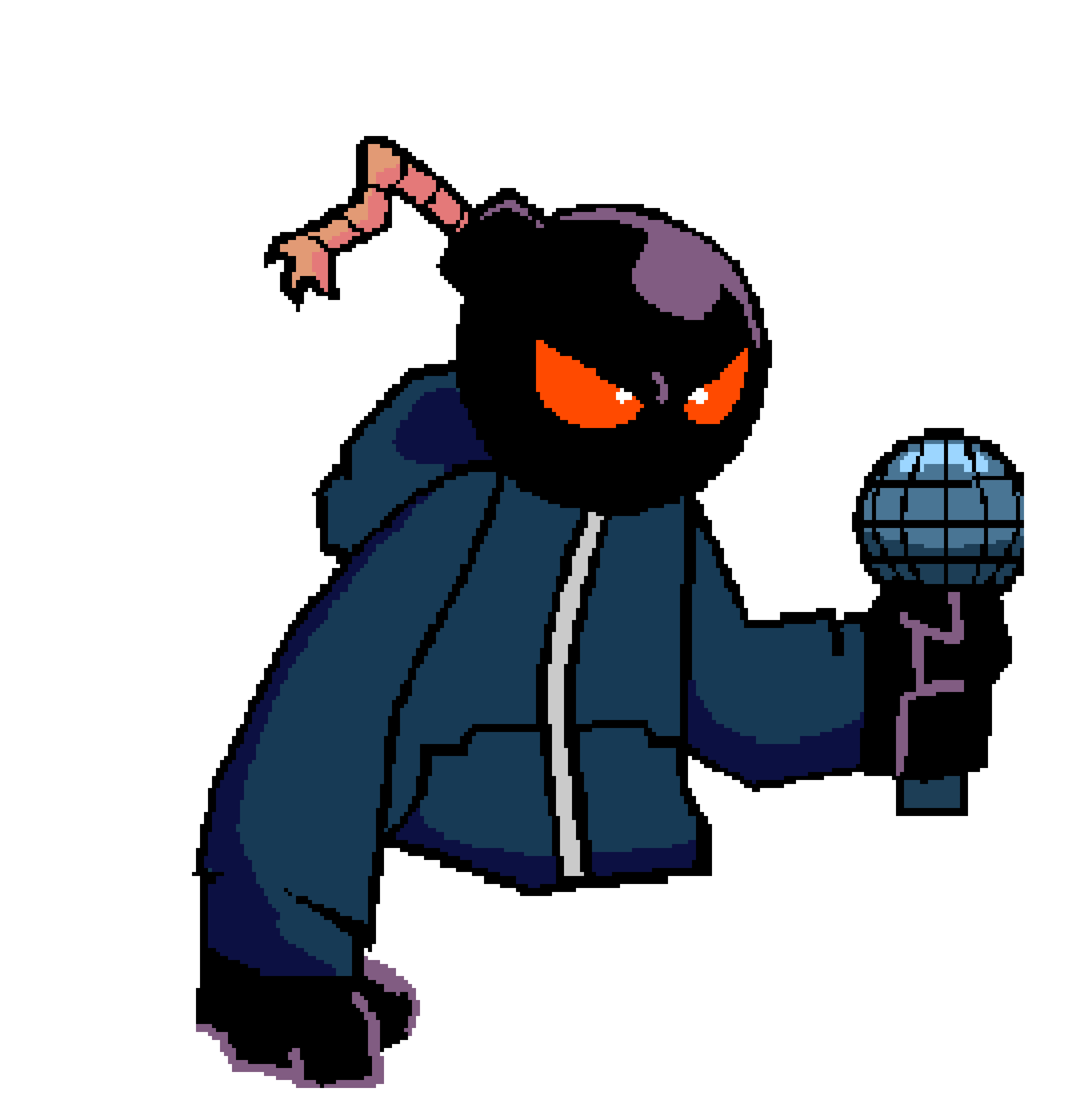 [77b851] So basically I only imported it because I want to show you guys it, I am working on a mod but I am not using the actual files and I am just recreating it on scratch but here is basically how the whitty sprite I am making is going. | -Grim