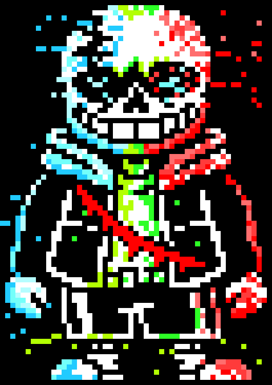 [2fbf6b] -glitching followed by gaster blasters and hands-