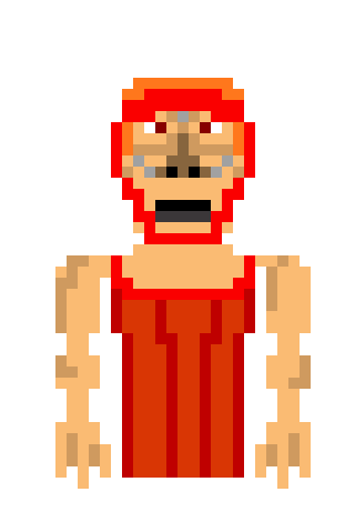 [9664c4] wrestler red