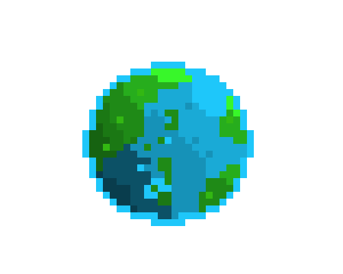 [1b1867] earth pixel art with citys