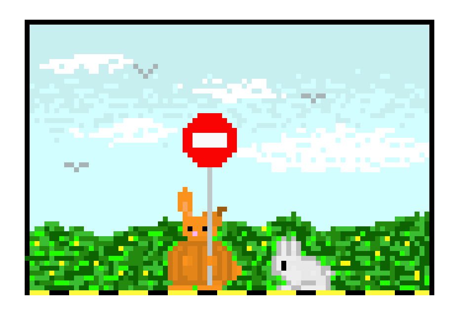 [e44b04] Pumpkabit Blocking the Road