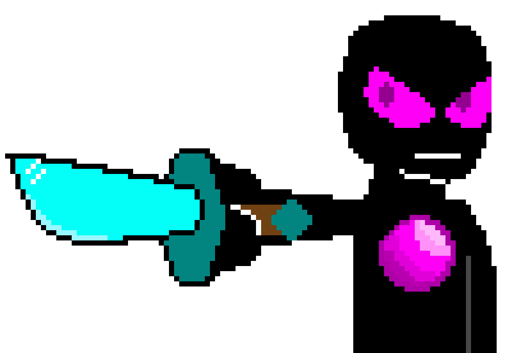 [05b0c1] *Battle Theme plays* *He dodges* Try and learn some new attacks. *He teleports around her in a circle, leaving a purple slash each time he teleports. They all go toward her at once*