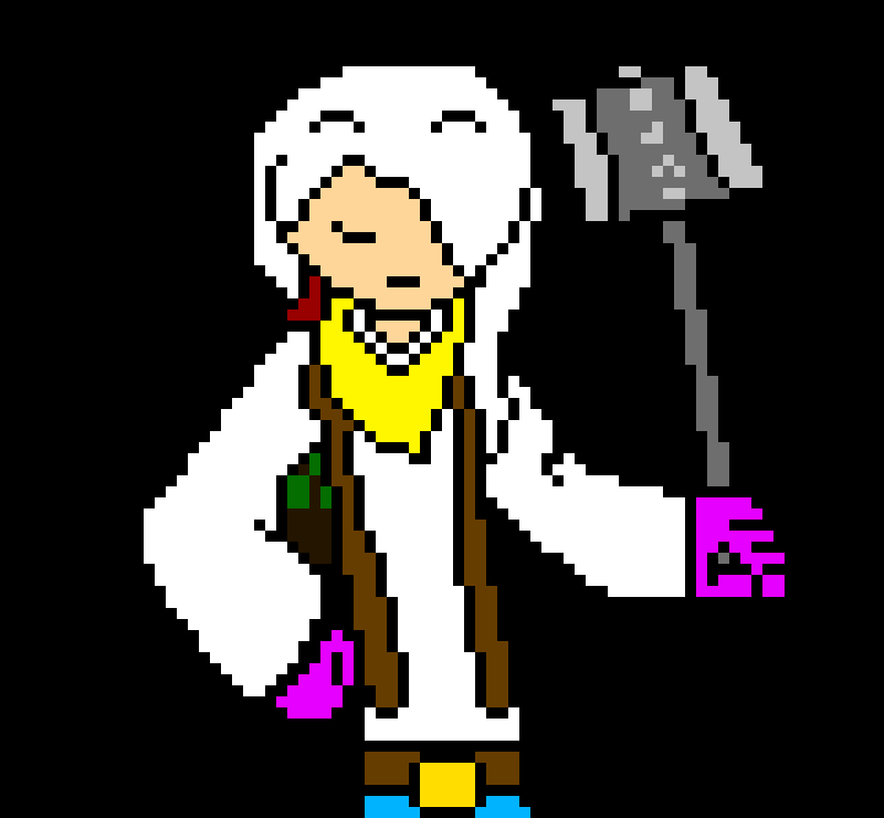 [5b2f3e] Snow held her hammer up high in the air