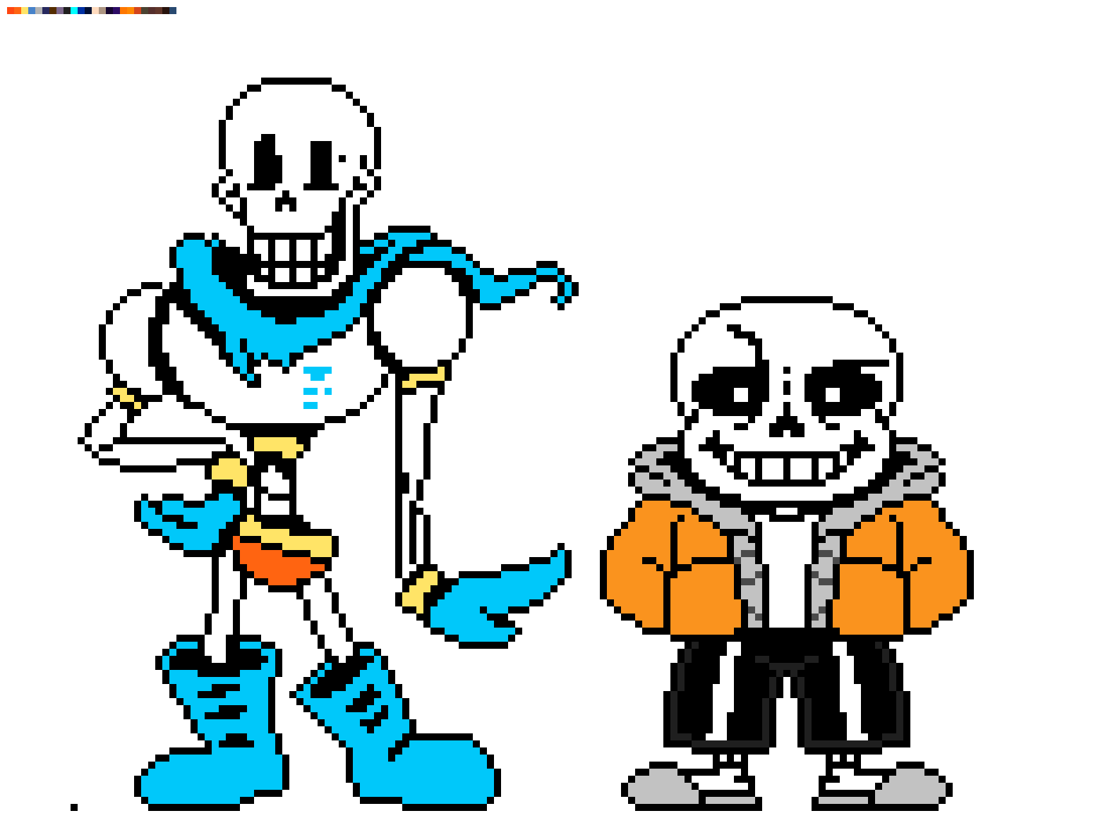 [af9d35] SwapSwap Sans and Papyrus Battle Sprite.