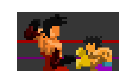 [8e099d] Hajime no Ippo Sendo Takeshi (Rhys Krimzon) vs Ippo Makunouchi (Helios Goldenrod) Pixel Art