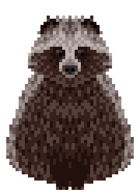 [0df4f5] I dunno, I just kinda saw references of Tanukis and started drawing one, with very flat colors. Eventually I'd find colors that would mesh well together and just kinda... scribbled them all over the place.