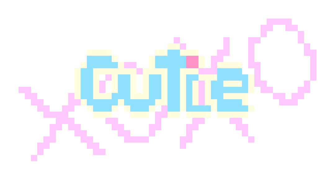 [b5c8f7] pixel art cutie word