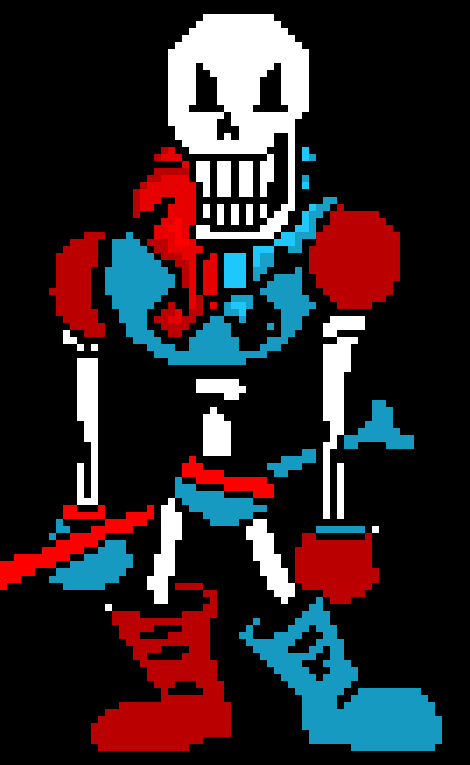 [fc6325] https://www.youtube.com/watch?v=VXiOTw2ogwA plays and papyrus uses blasters and bones)