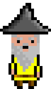 [bb0007] Pixel Wizard Yellow Idle AniF3