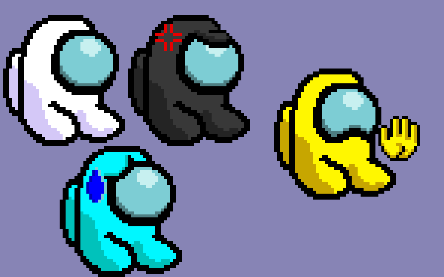 [1cc751] AMONG US 10 colors Part 2: Purple and Brown