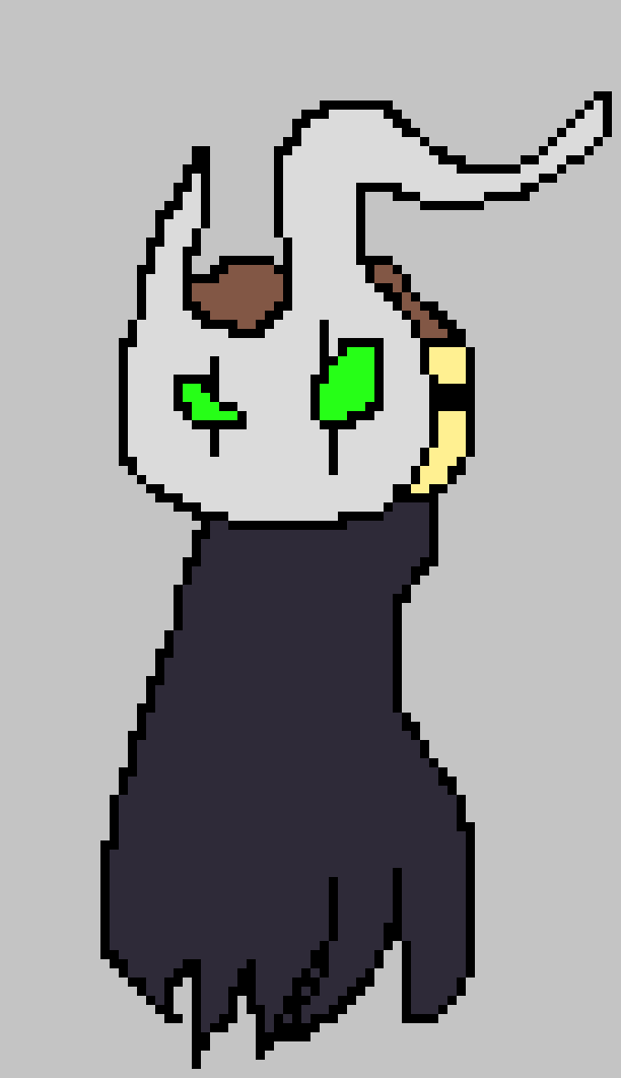 [990543] I just realized I accidentally made a Hollow Knight OC, pretty much. Vessel Cloak, Grimm Mask.... Only non HK part is the Human wearing the mask. Huh.
