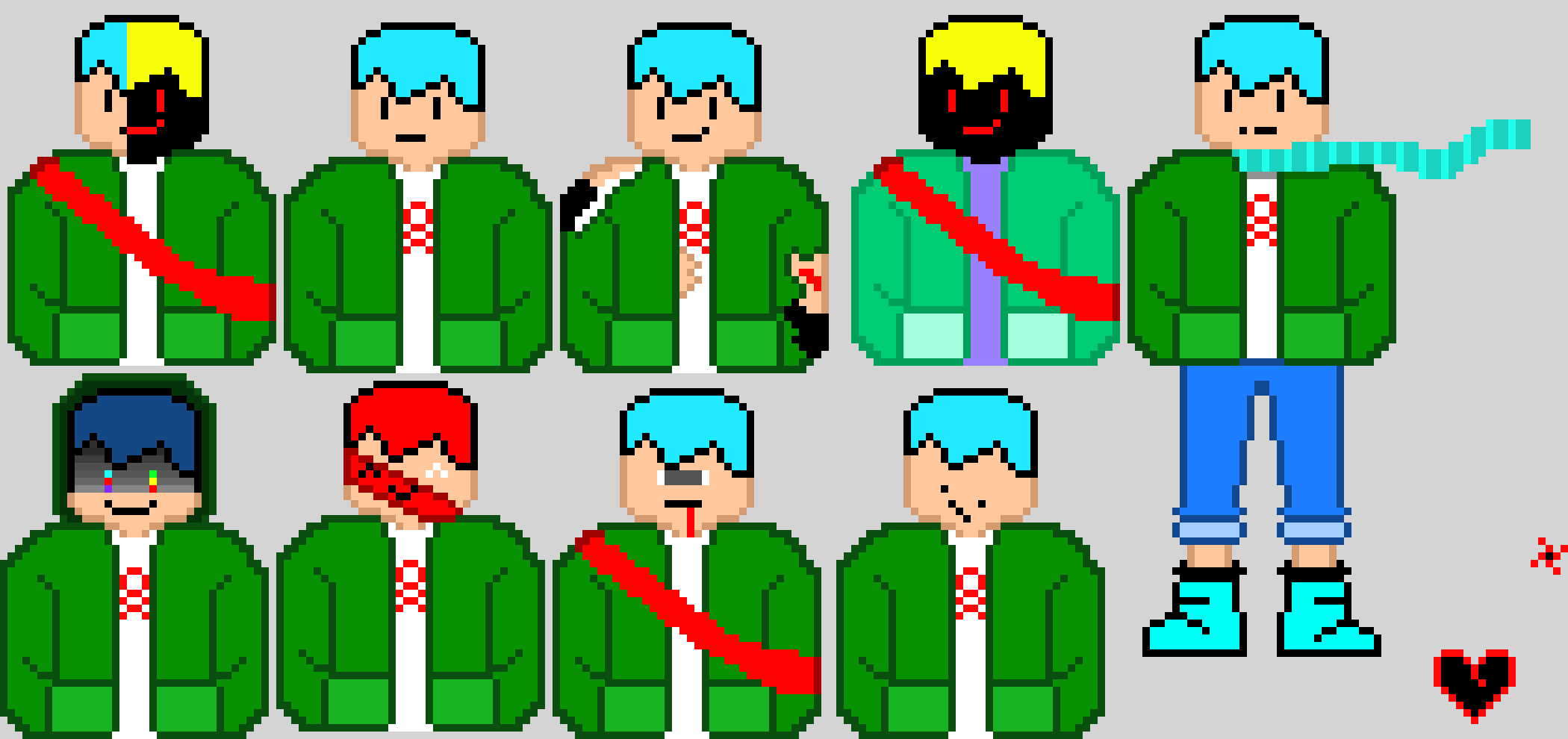 [ad3579] Hello to you too! here is my sprite sheet for the people who are nice! *looking at trollers and Cyberbullies* - Blerp 