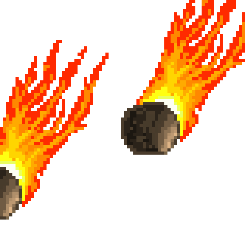 [7456f1] *two meteors fll from the sky* 