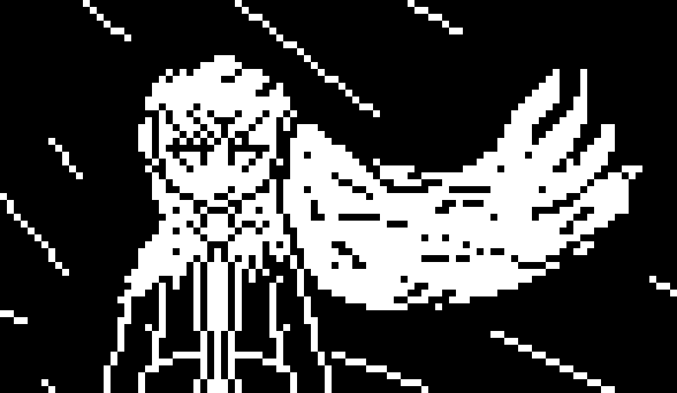 [2fbf6b] heh.... i picked a convenient place in the multiverse.... R i g h t? I saw you when you killed them.. you just keep moving on to the next place.. GENOCIDE. AFTER. GENOCIDE. But i see you... i see THROUGH YOU... i see you in every vessel... Aliza... Clover... F R I S K. I see you chara... AND ITS TIME..... TO DUNK YOU TO THE OUTER DEPTHS!!!!!!!!