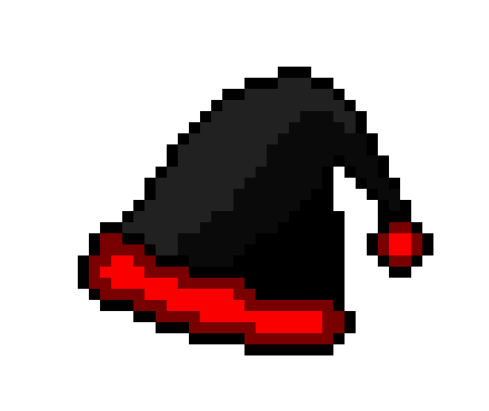 [08beb3] Black Santa Hat