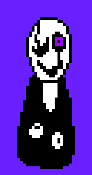 [9cdd1c] Gaster-*Gaster summons a glitched Papyrus while apologizing under his breath to Paps*