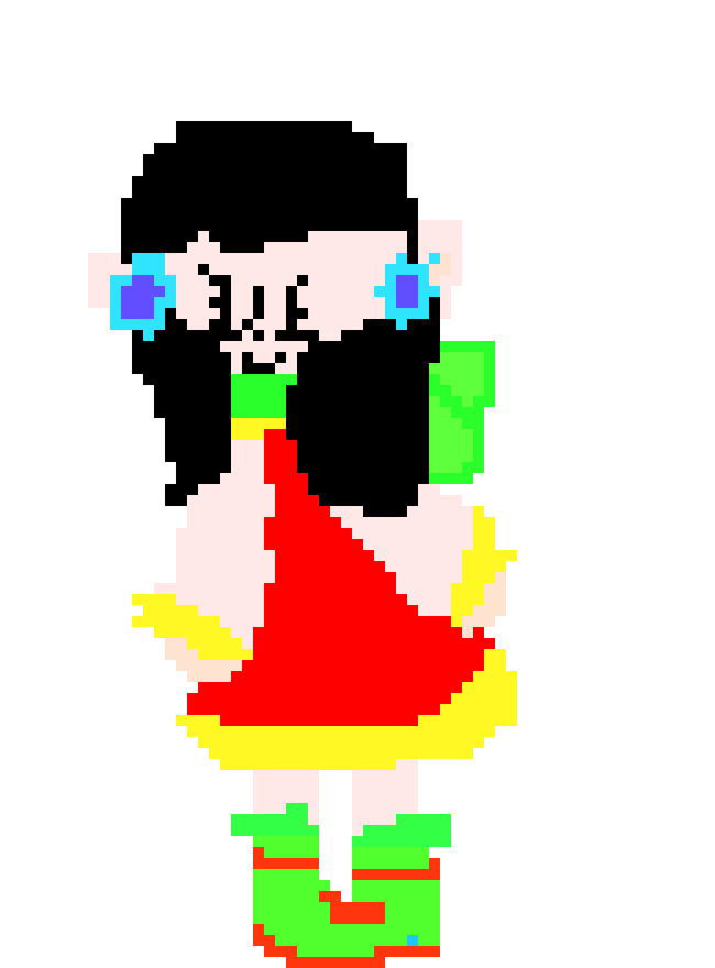 [904ba9] turns back normel and snaps her fingers change in nice cloths teleprots outside of grillbys