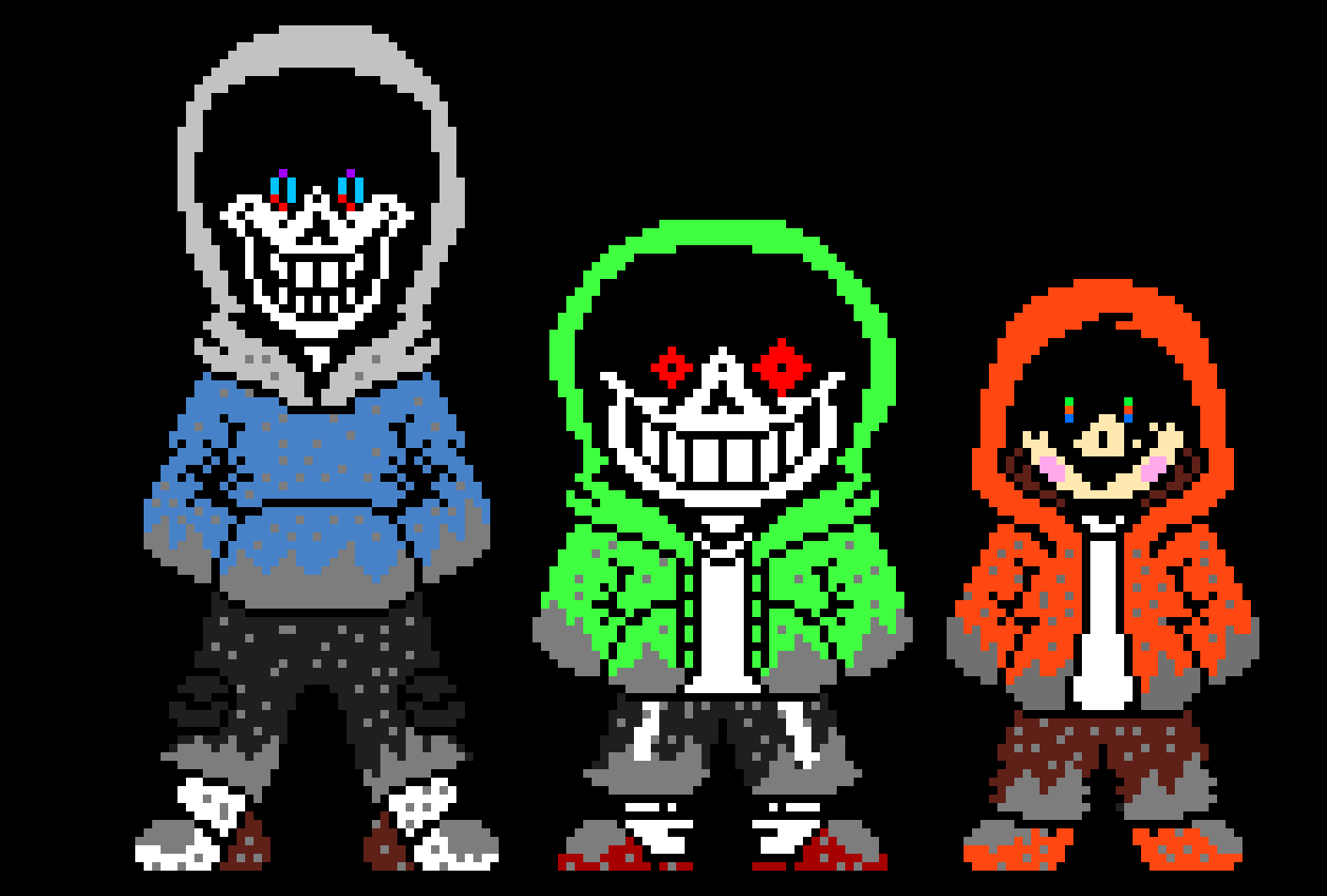 [8c4552] mad Time Trio Sans Papyrus and Chara