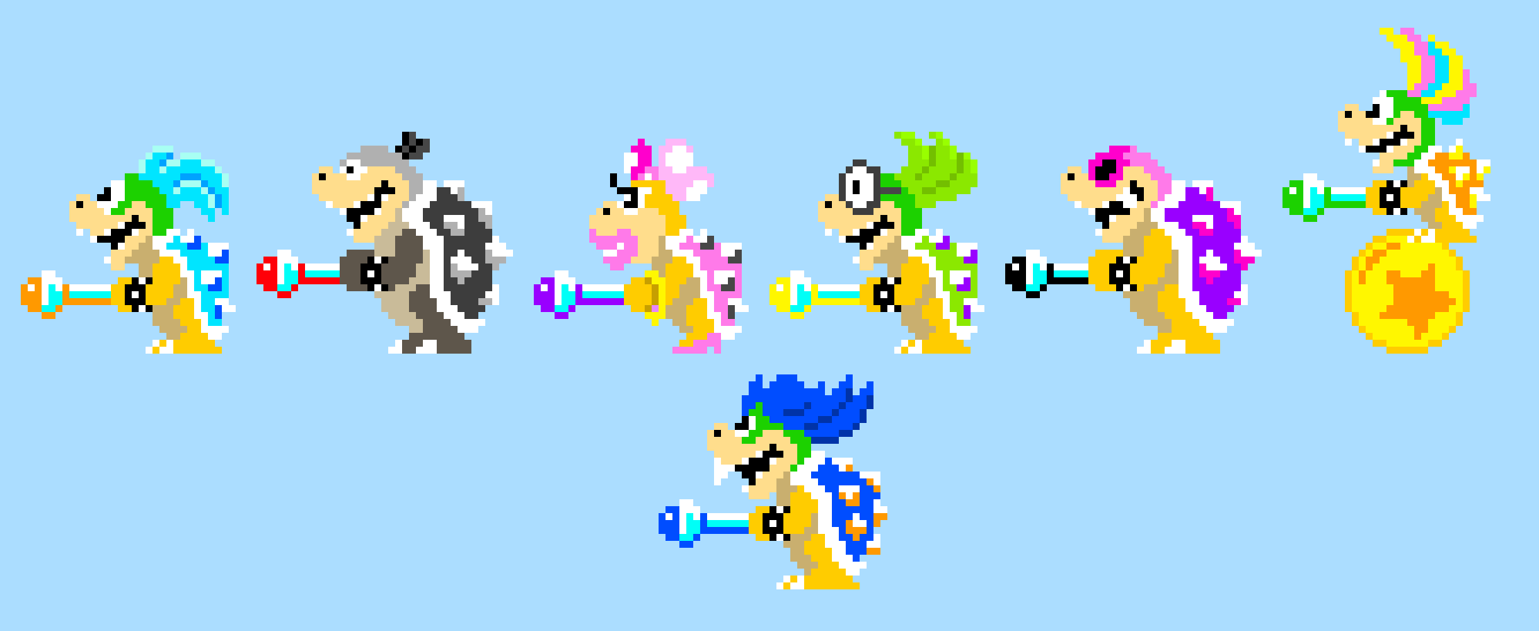 [c65d15] Super Mario Maker 2: Koopalings Recolored
