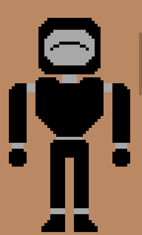 [25d002] *He watches as it slwoly walks closer,And he dives under the table*