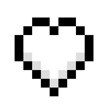 [3fe660] Empty Heart Pixel Art