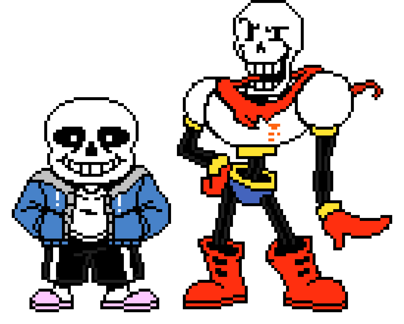 [6346ca] Undertale Sans and Papyrus The Skeletons. ( Little Buddies Edition )
