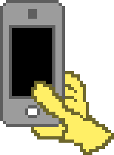 [12e0be] hand holding phone