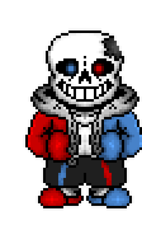 [fc6325] i couldnt find him but it was that unused undertale human sprite mixed with frisks and there name was glitch so yeah