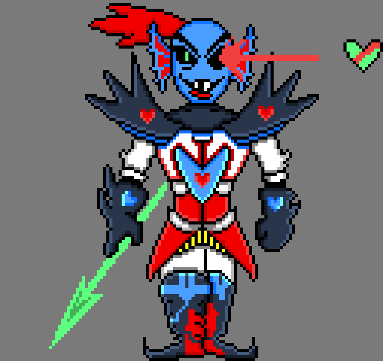 [a79e3c] Undertale Undyne The Undying (colored)