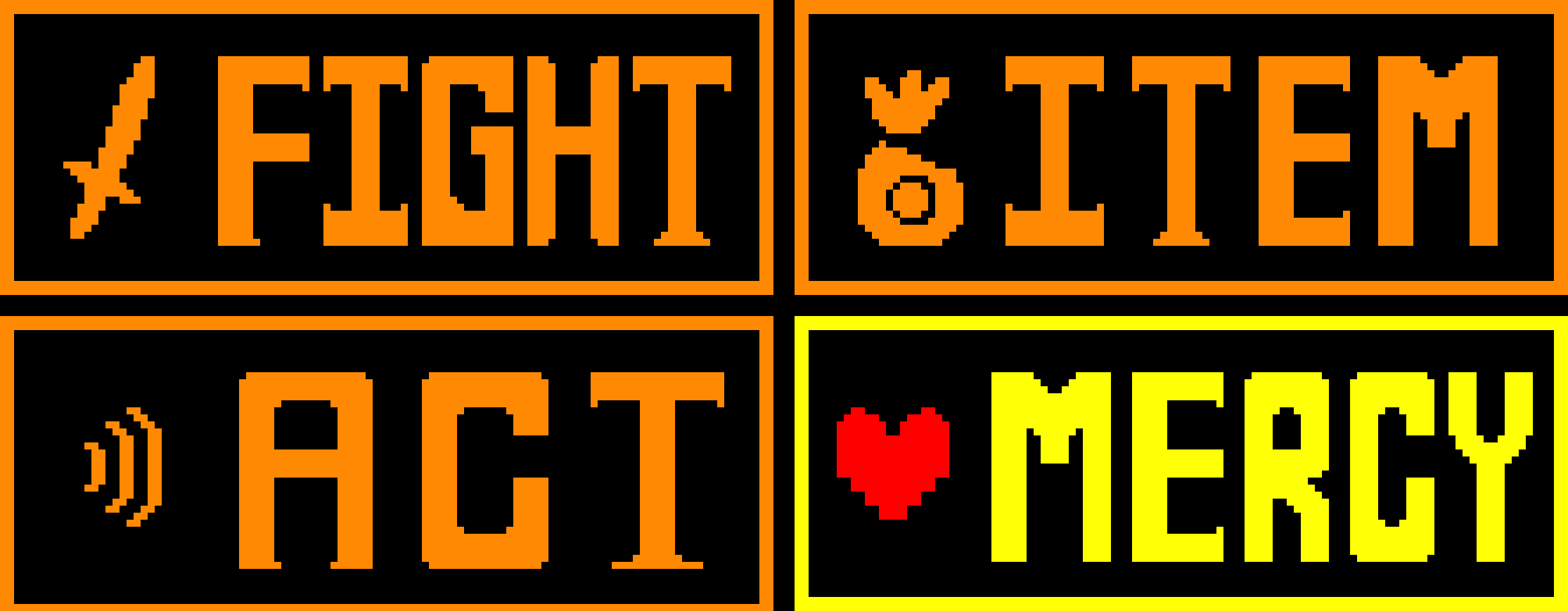 [95be89] Undertale Battle buttons #usemercy