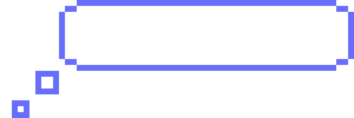 [b7d591] Tumblr pixel speech bubble