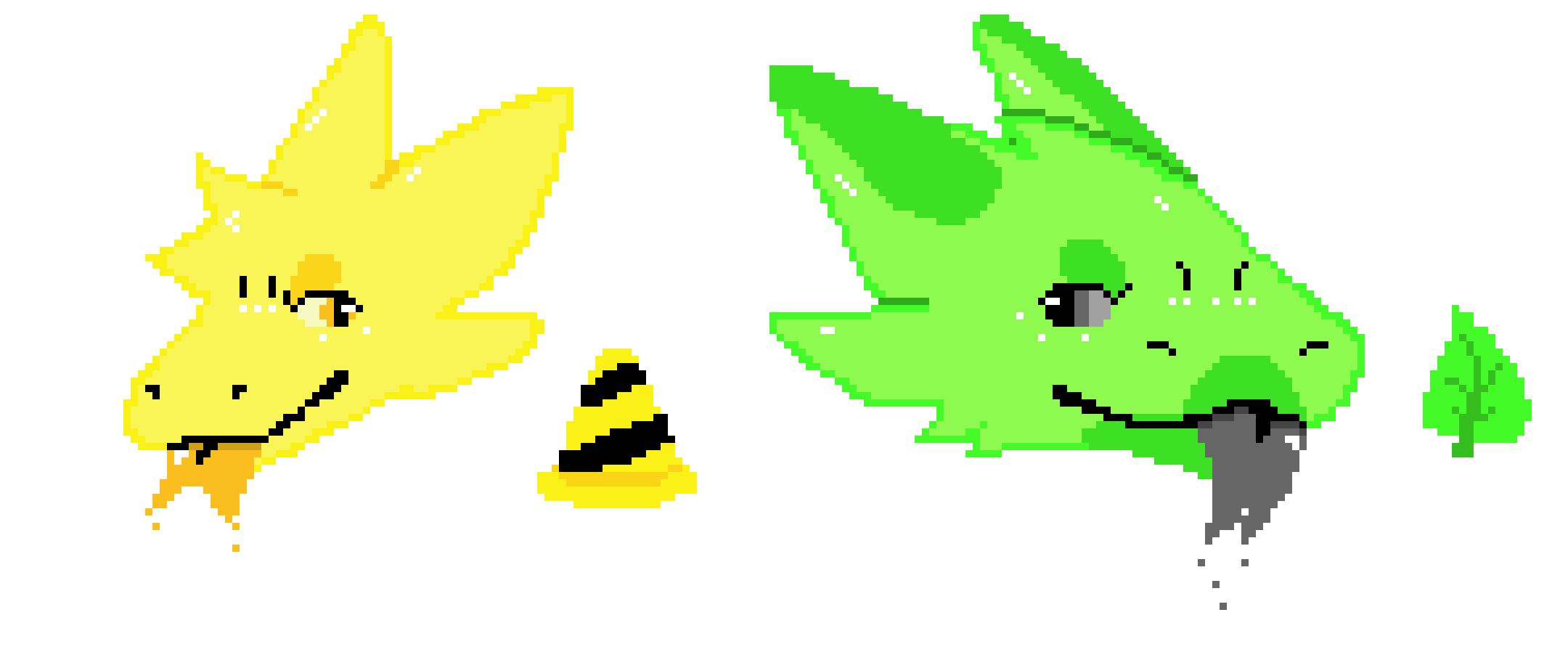 [8aa227] traffic cone lizard and leaf lizard