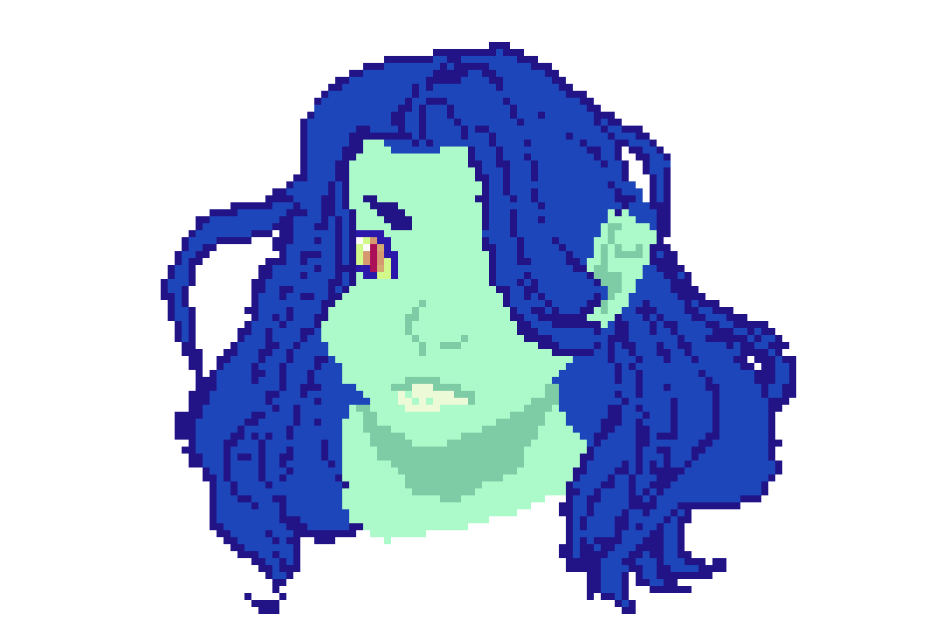 [9d6314] green blue giril