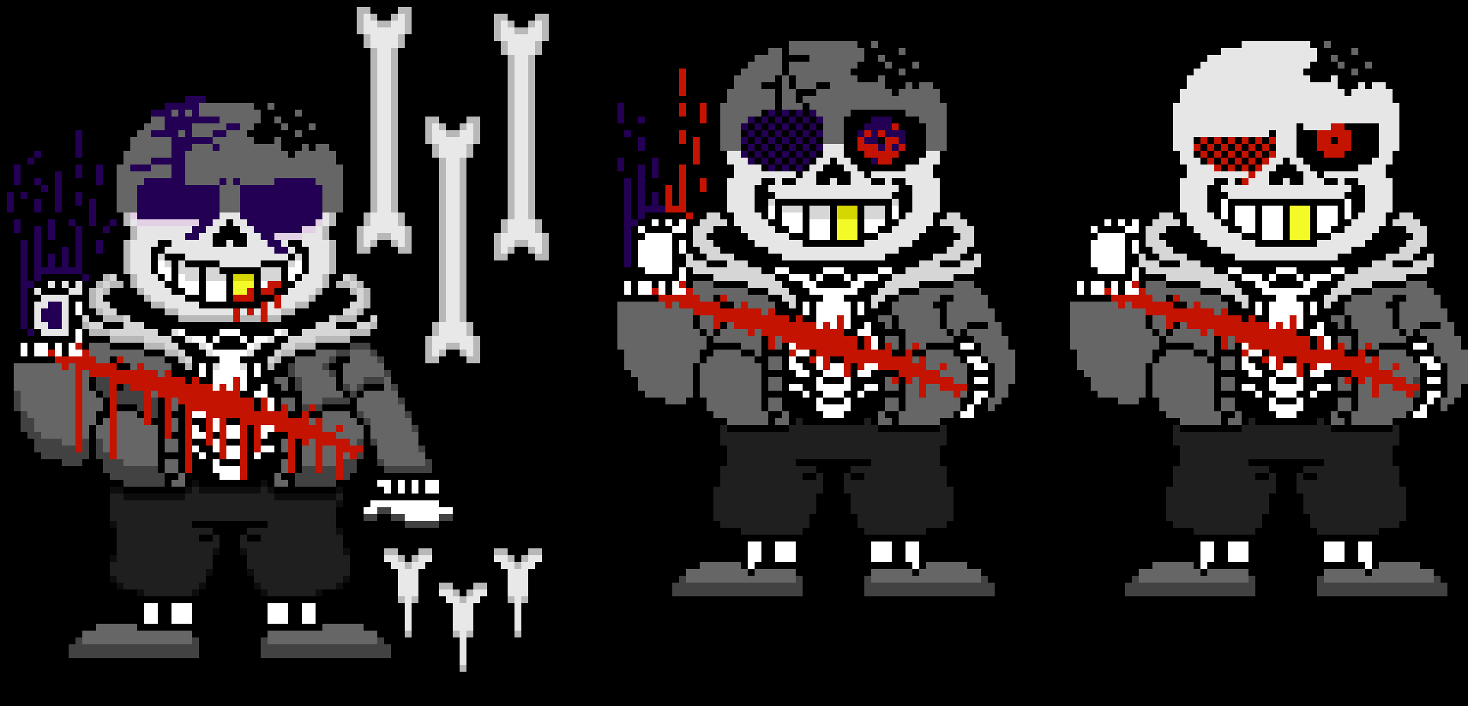 [b8d252] powertale last glow sans hard-easy left to right(black background)