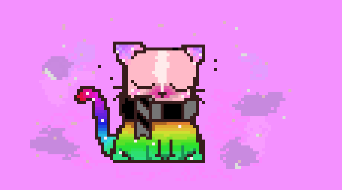 [9664c4] sleepy rainbow kitty