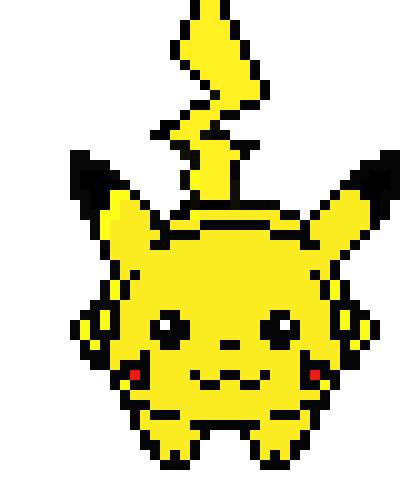 [9664c4] pikachu pixel art by the devil himself