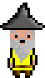 [bb0007] Pixel Wizard Yellow Idle AniF2