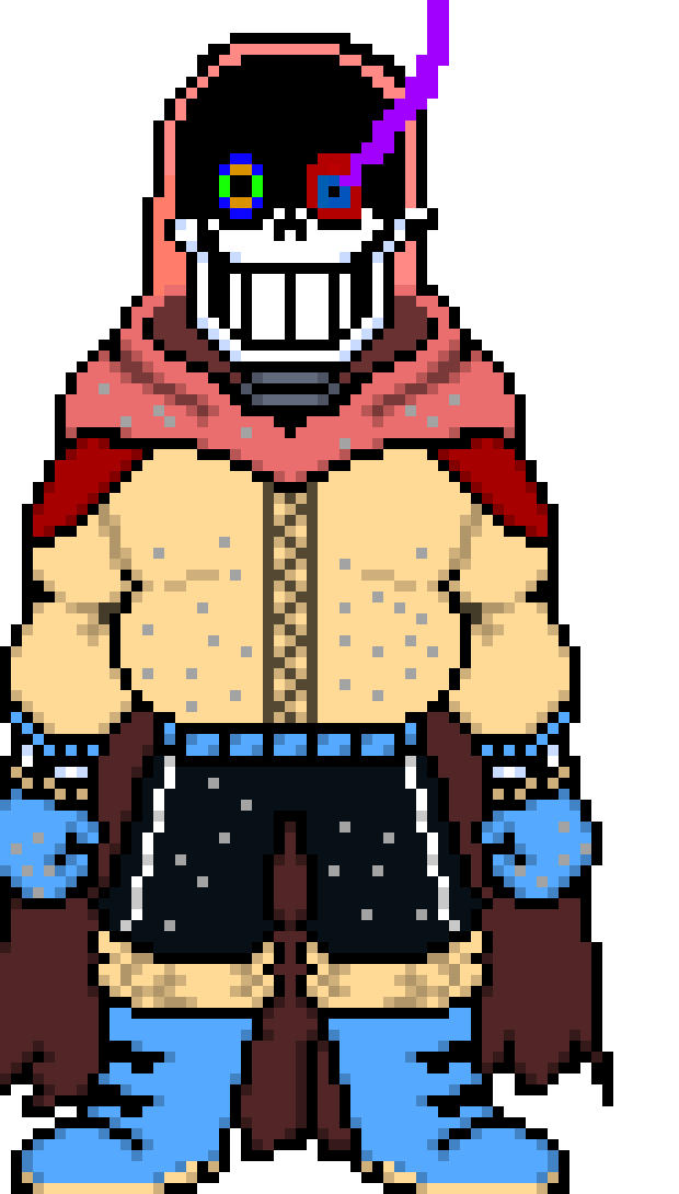 [7456f1] Dust!Papyrus: You better let him go *summon 10 blasters*