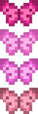 [9b9cad] Pink Butterfly Pixel Art