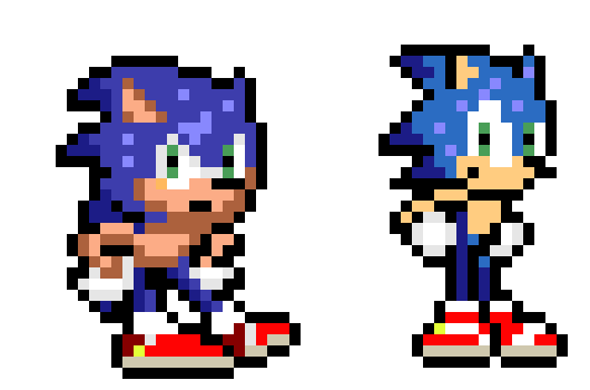 [f48277] 2 of my Modern sonic pixel arts