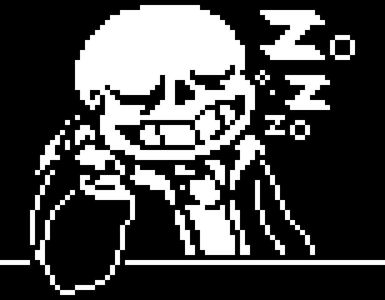 [11a9d7] -falls back asleep -Shop Keeper Sans