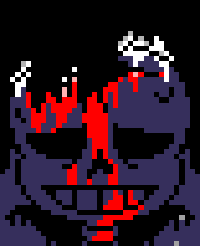 [7ce906] *(He watches the small rodents go by.) -HorrorTale Sans