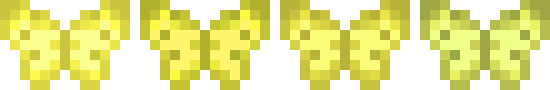[9b9cad] Yellow Butterfly Pixel Art